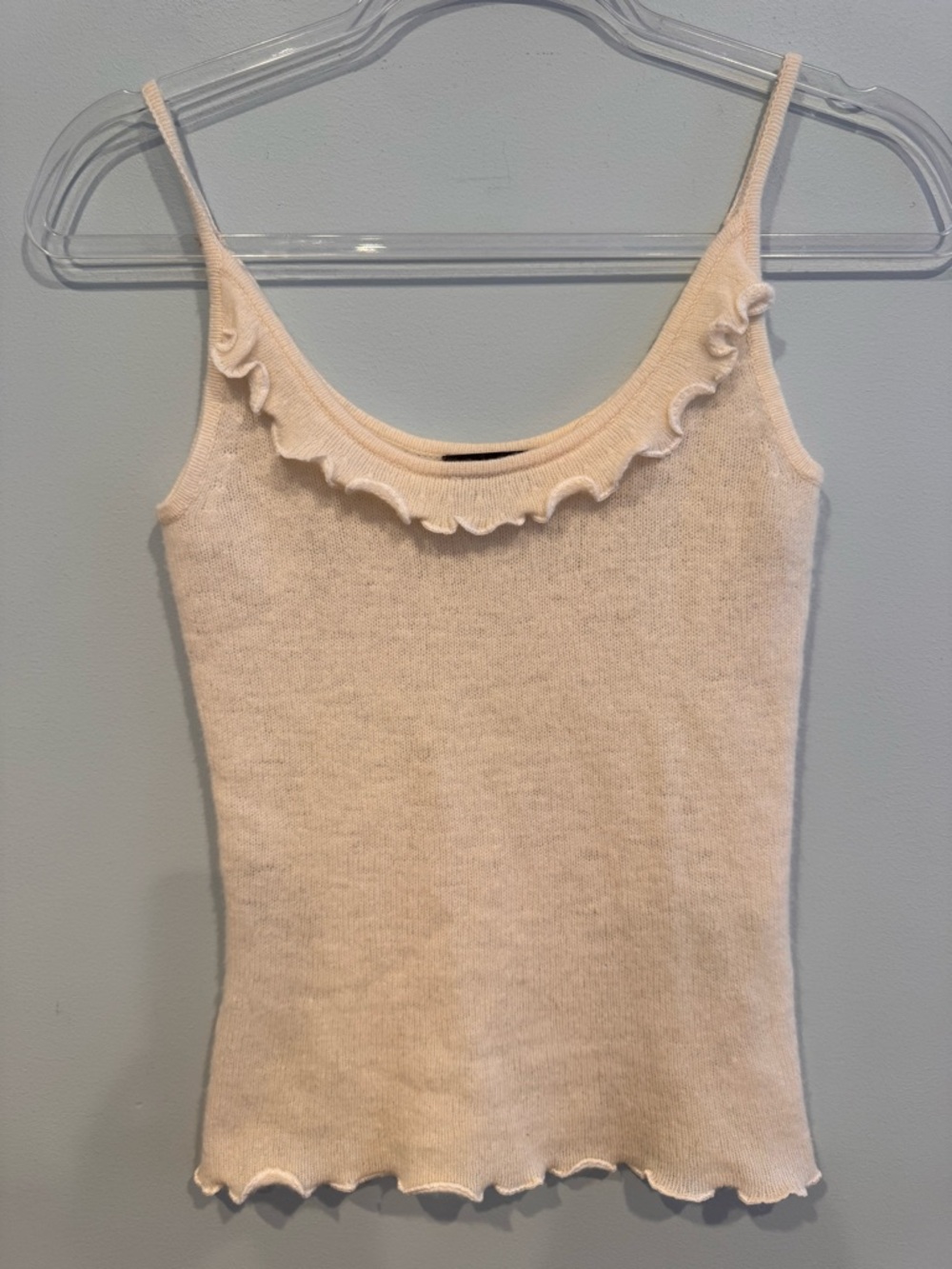Pure Collection Cashmere Ruffle Cami Tank Size 2